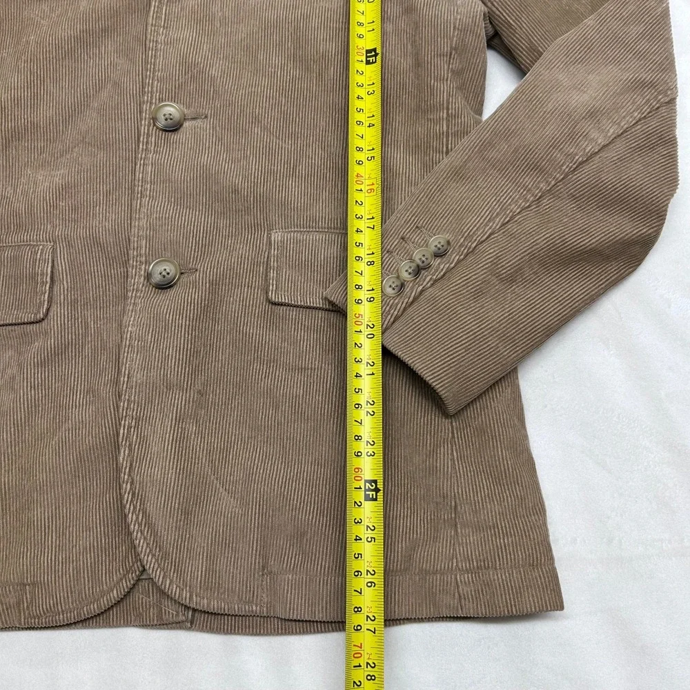 Banana Republic Mens Tan Brown Corduroy 3 Button Blazer Sport Coat 38S
